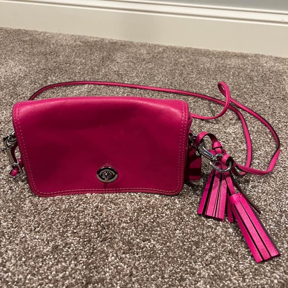 Fuchsia coach crossbody